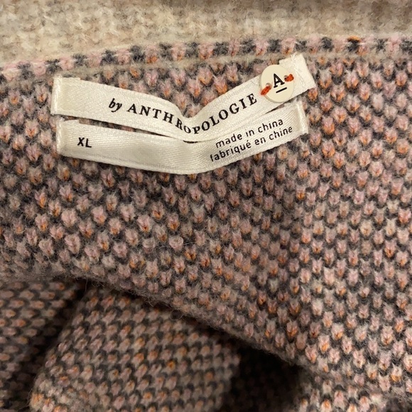 ANTHROPOLOGIE Emmy Cowl Neck Wool Blend Leopard Print Tunic Size XL - Picture 9 of 10